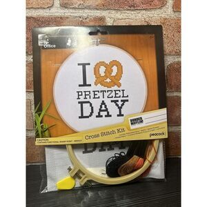 Peacock I Love Pretzel Day The Office Cross Stitch Kit New